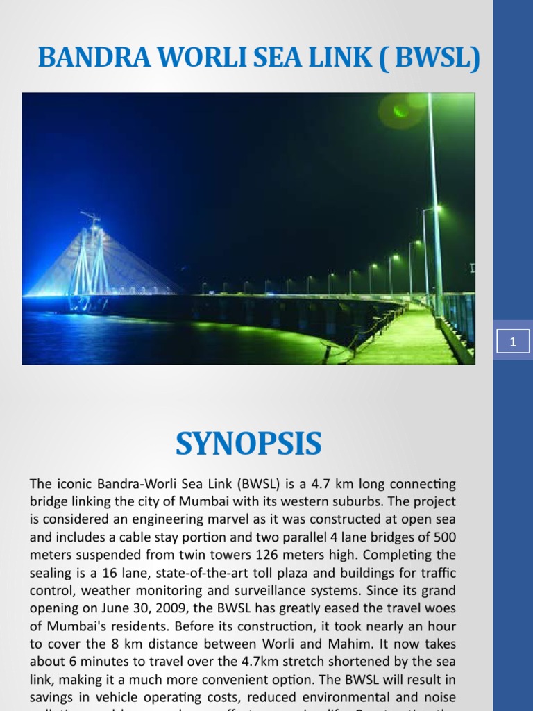 Bandra-Worli Sea Link: An Engineering Marvel | PDF | Transport | Nature
