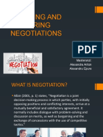 Planning and Preparing Negotiations: Masteranzi: Alexandra Ariton Alexandru Epure