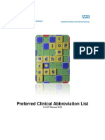 Approved Abbreviations For Use in Clinical Records and Letters PDF