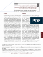 IMPORTANTE - Tres Dimensiones de La Comunicación Médico Paciente PDF