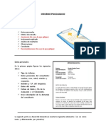 Estructura de Informe Psicológico