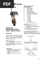 MODEL 2542 Pressure Control Head - Single Output: Ordering Information Model Designations