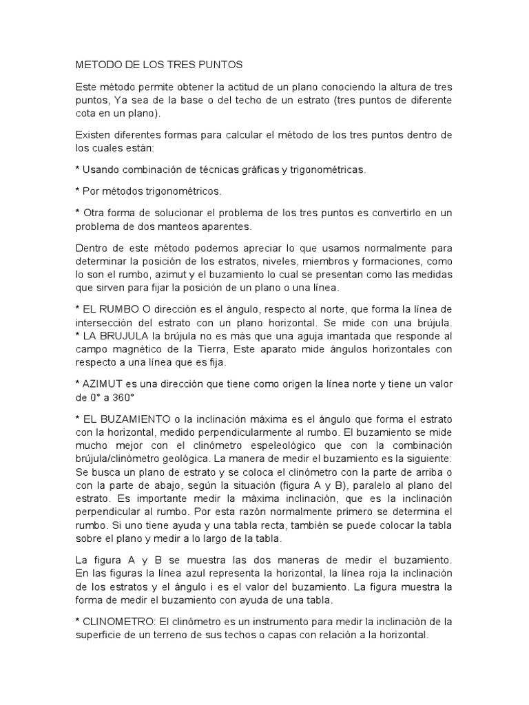 Metodo de Los Tres Puntos PDF Azimut Brújula