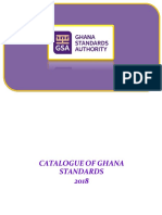 2018 Catalogue of Ghana Standards