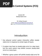 Feedback Control Systems (FCS) : Lecture-18 Steady State Error