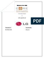 Case Study Analysis On Life's Good For LG: Submitted To: Submitted By: Mrs - Rekha Attri Uday Jat