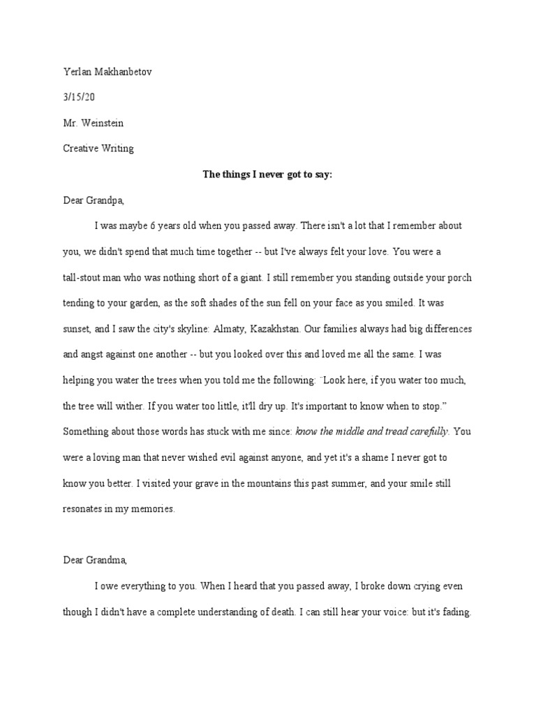 The Things I Never Got To Say PDF Poetry