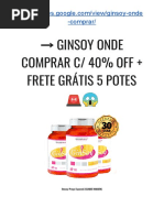 → GINSOY Onde COMPRAR C/ 40% OFF + Frete GRÁTIS 5 POTES ?? 