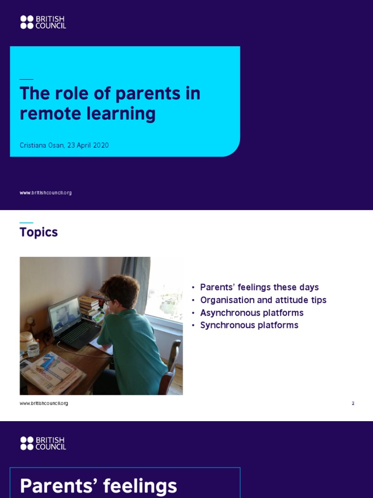 The Role Of Parents In Remote Learning | Pdf | Educational Technology |  Teaching