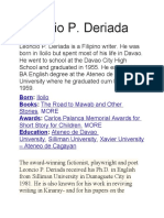 Leoncio P. Deriada: Filipino Writer