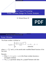 Digital Signal Processing Kaiser Window Design For Fourier Analysis