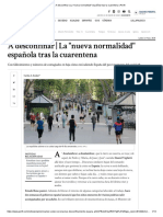 A Desconfinar - La - Nueva Normalidad - Española Tras La Cuarentena - Perfil