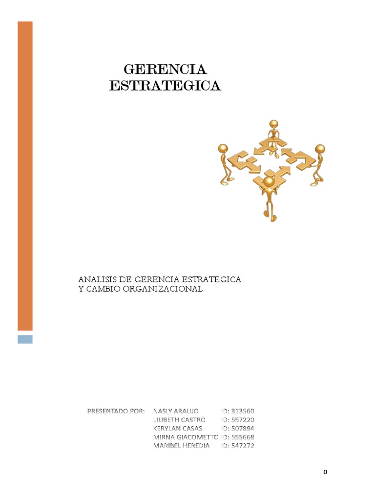 Analisis De Gerencia Estrategica Y Cambio Organizacional Pdf