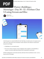 60 Days of Flutter - Building A Messenger - Day 30-32 - Firebase Chat UI Using Stream and Bloc