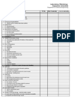 Laboratory /workshop Inspection Checklist: Department of Chemical Engineering