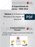 El Sistema Electoral Peruano y Las Etapas Del Proceso Electoral