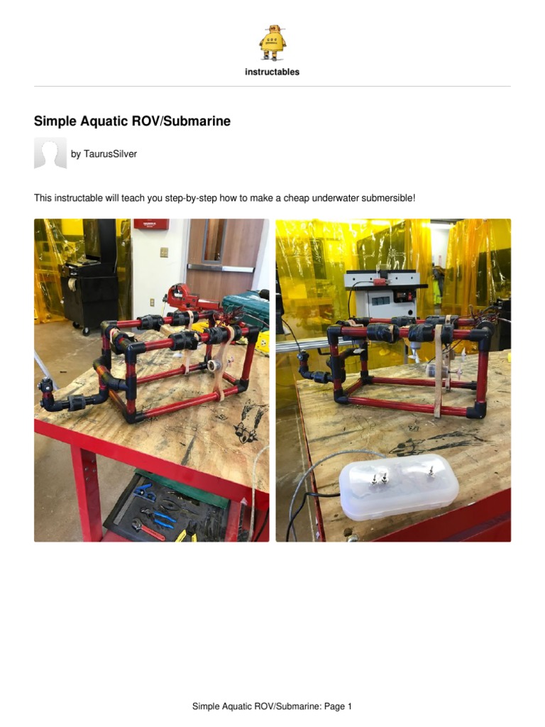This, Rov - Unknown - Simple Aquatic ROV Submarine | PDF | Drill | Pipe ...