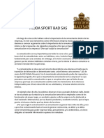 MODA SPORT BAD SAS Proyecto Comunicacion