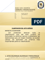 Clase 2 - Clasificación Del Acto Jurídico PDF