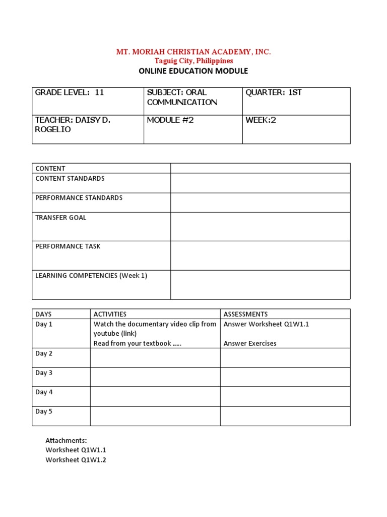 Online Education Module | PDF