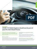 COVID-19: Vehicle Hygiene Should Now Be Part of Your Pre-Start Check Process