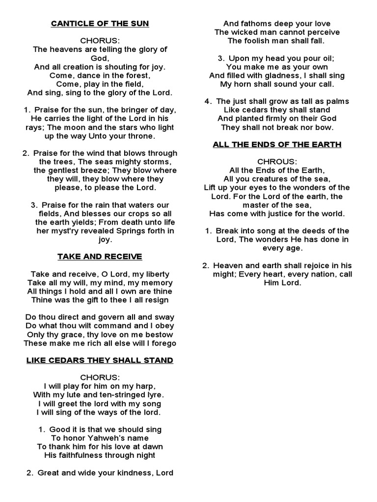 Canticle of The Sun PDF