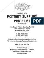 Pottery Supplies: Price List