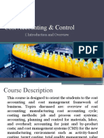 Cost Accounting & Control: (Introduction and Overview