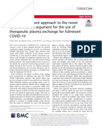 A Novel Treatment Approach To The Novel Coronavirus: An Argument For The Use of Therapeutic Plasma Exchange For Fulminant COVID-19