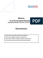 Manual Plataforma Docentemás - Registro Docente 2020