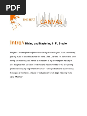 Fl Studio Mix and Mastering Tutorial