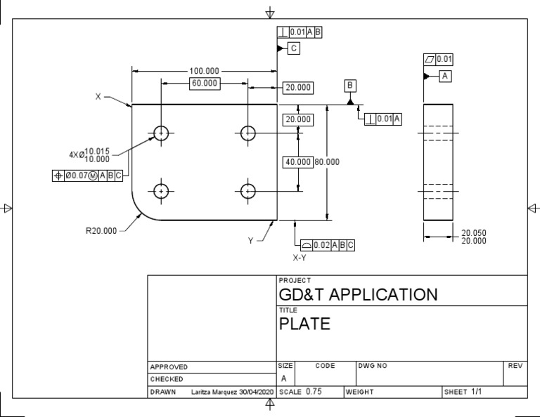 GD&T Application Plate: Project | PDF