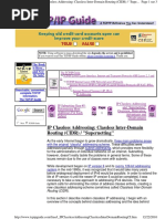 IP Classless Addressing: Classless Inter-Domain Routing (CIDR) / "Supernetting"