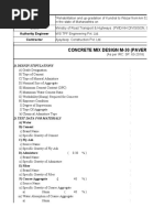 M-40 Concrete Mix Design Specifications | PDF | Construction Aggregate ...
