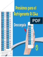 Tabla de Presiones Del Refrigerante 134a PDF