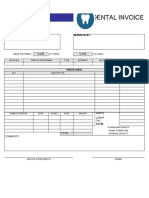 Dental invoice template for Your Company Inc