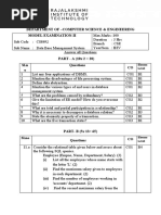 Department of - Computer Science & Engineering Model Examination-Ii