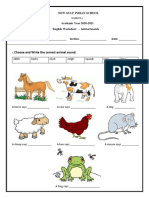 ENGLISH Animal Sound Worksheet1-1