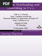 Function Overloading and Overriding in C++: March 22, 2013