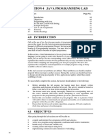 Section 4 Java Programming Lab: Structure Page No