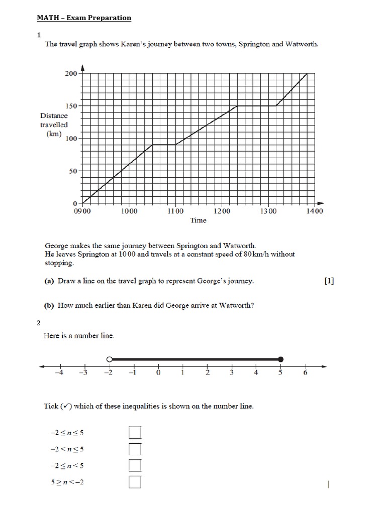 MATH - Exam Preparation | PDF