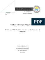 New Era University: Term Paper in Reading in Philippine History