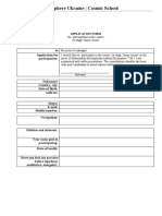 APPLICATION FORM 2 Stage