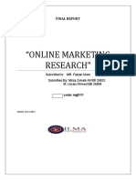"Online Marketing Research": Final Report
