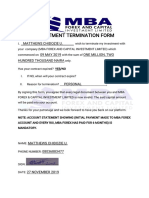Investment Termination Form