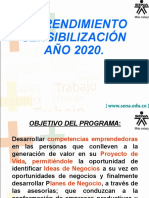 Sensibilizacion de Apoyo y Sostenimiento 2020