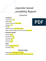 Corporate Social Responsibility Report: General
