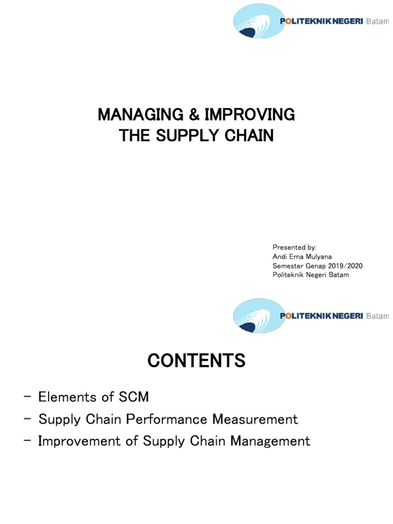 6 Managing and Improving The SC | PDF | Supply Chain Management | Inventory
