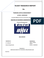 Project Research Report On: Master of Business Administration