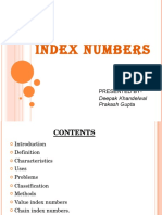 Index Numbers: Presented by